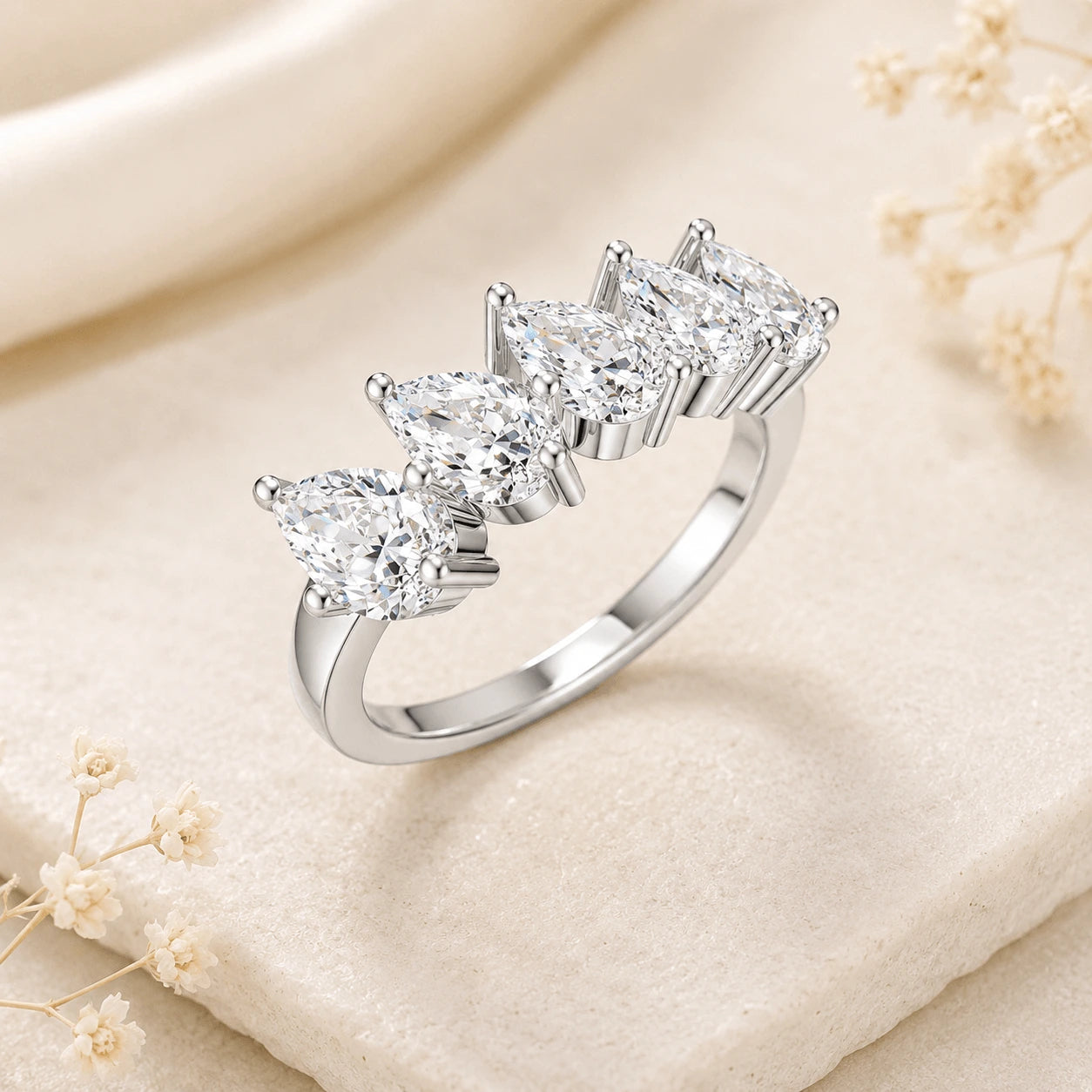 Valoreya Celeste Pear Ring