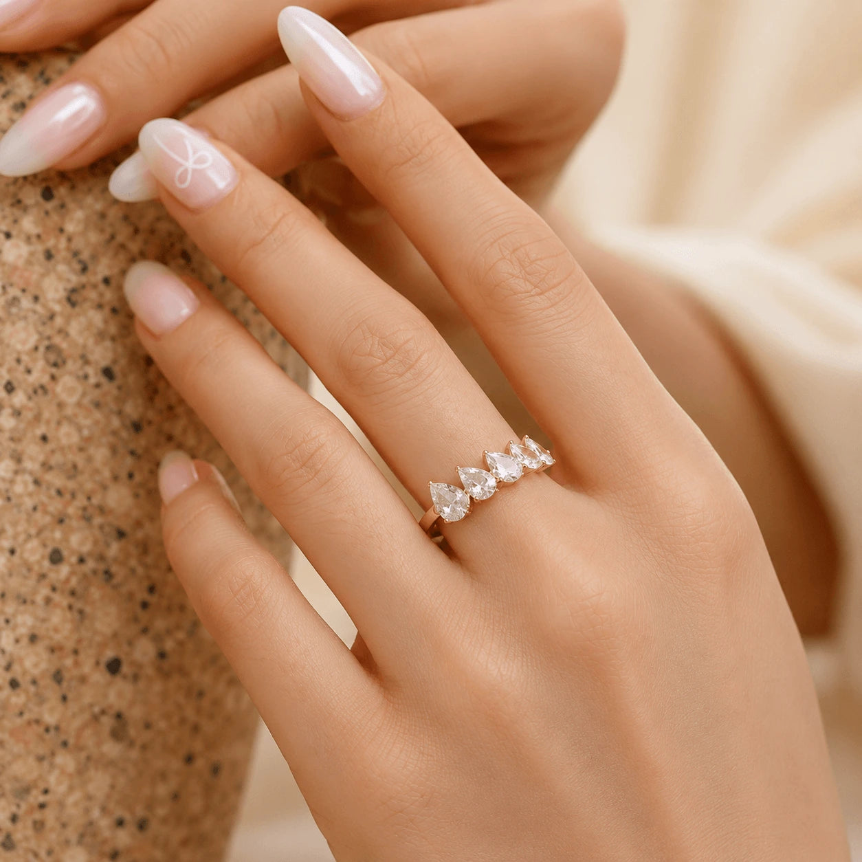 Valoreya Celeste Pear Ring
