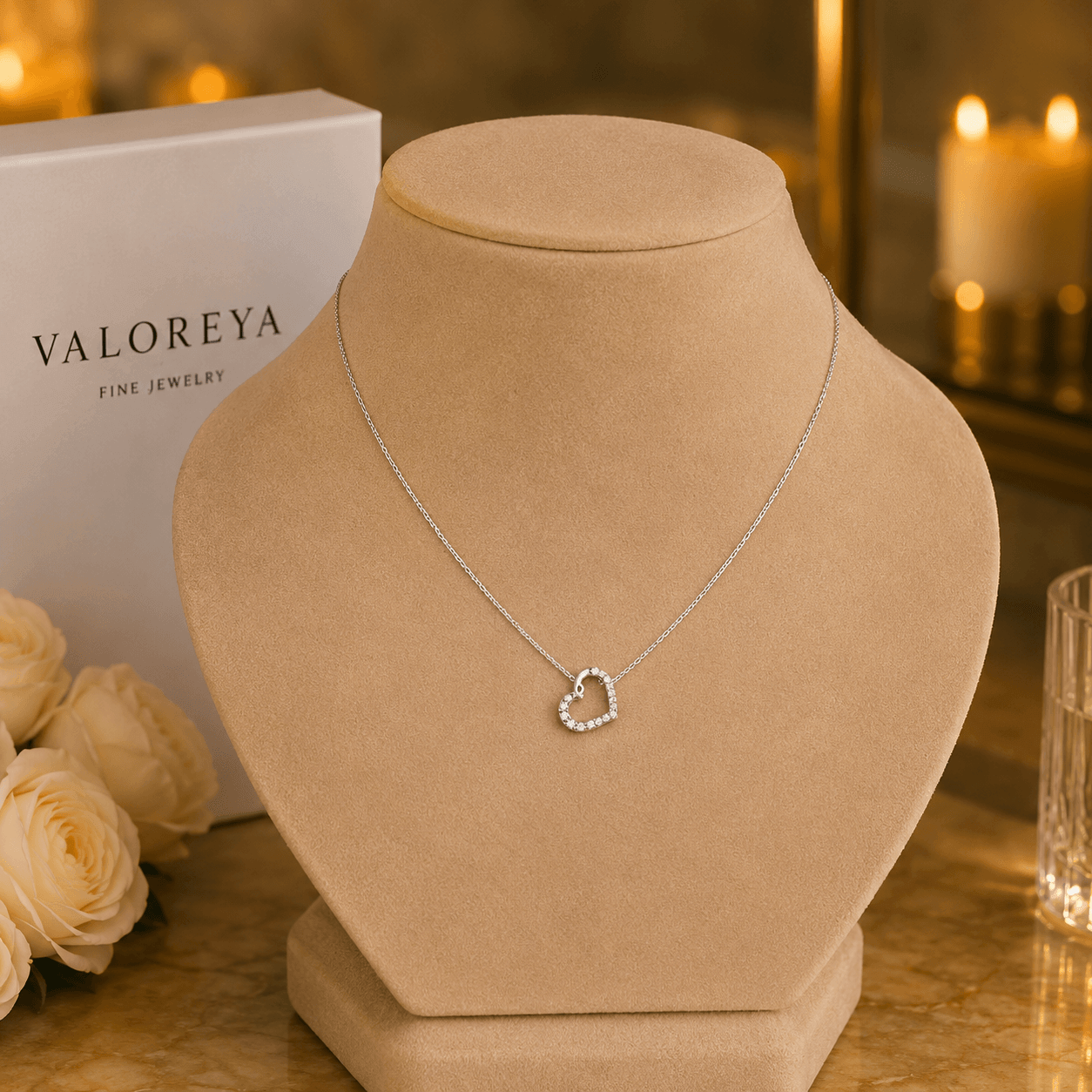 Valoreya Lumière Heart Necklace