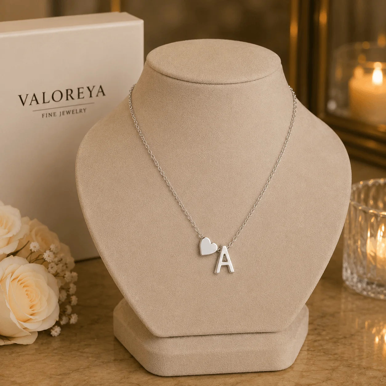 Valoreya Cœur Initial Necklace