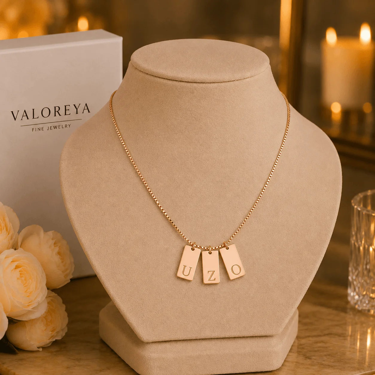 Valoreya Willow Initial Necklace