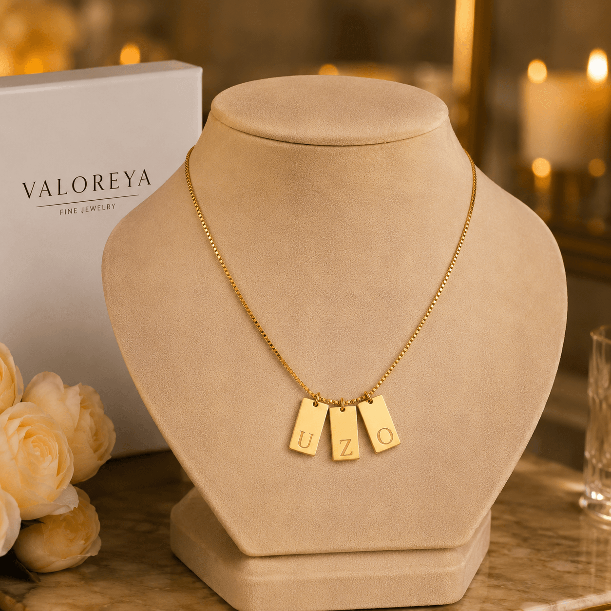 Valoreya Willow Initial Necklace