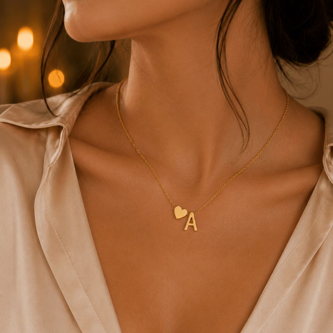 Valoreya Cœur Initial Necklace